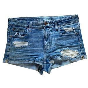 American Eagle Distressed Cutoff Denim Jean Shorts Jorts